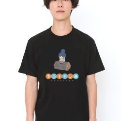 Chibi Rin Sitting T Shirt Black Model