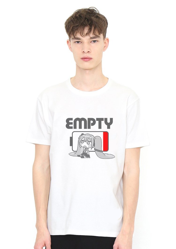 Hatsune Miku Empty White T Shirt Model