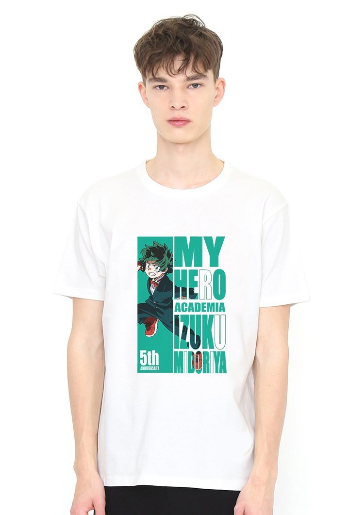 Izuku Midoriya White T Shirt Model