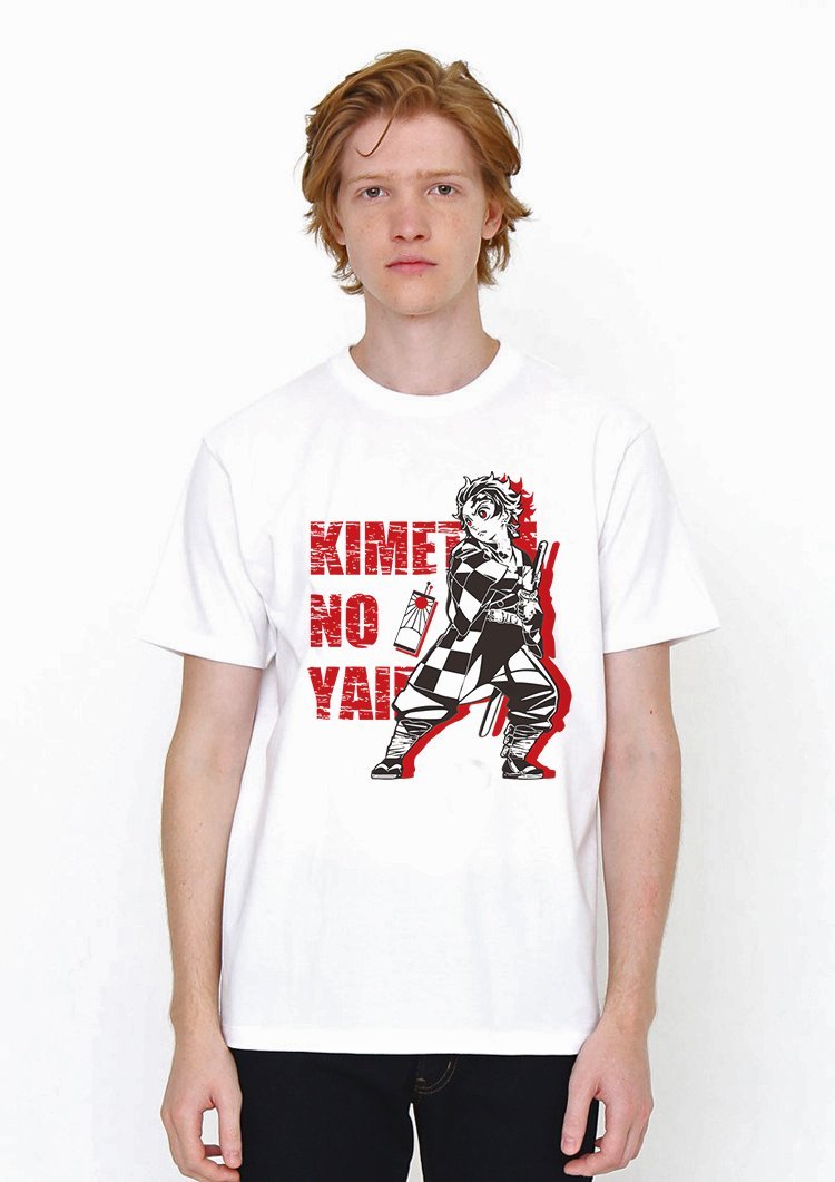 Kimetsu No Yaiba 3 White T Shirt Model