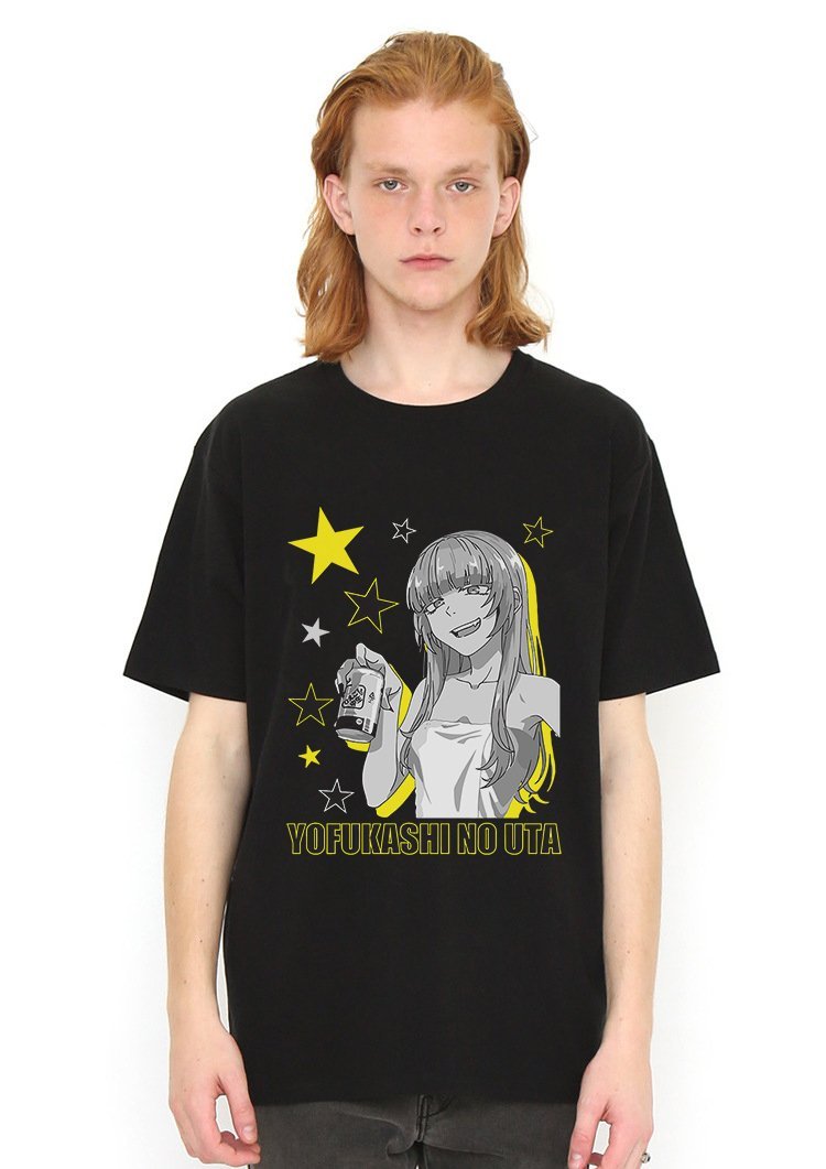 Yofukashi no Uta Black T Shirt Model