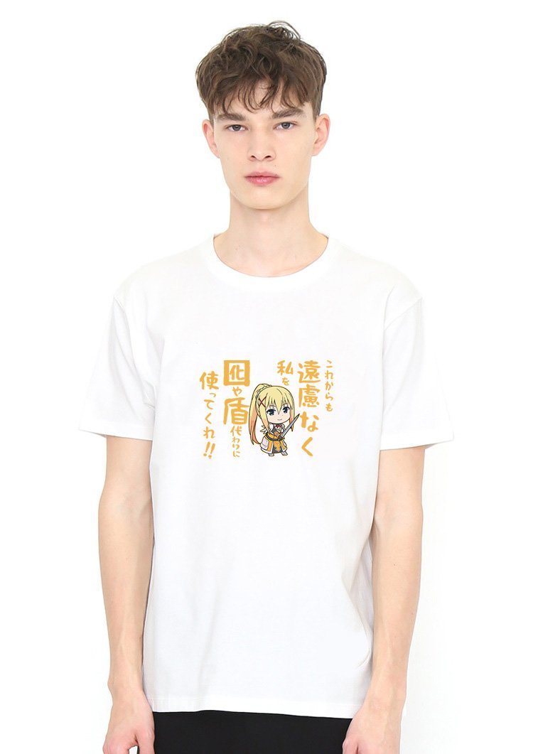 Darkness White T Shirt Model
