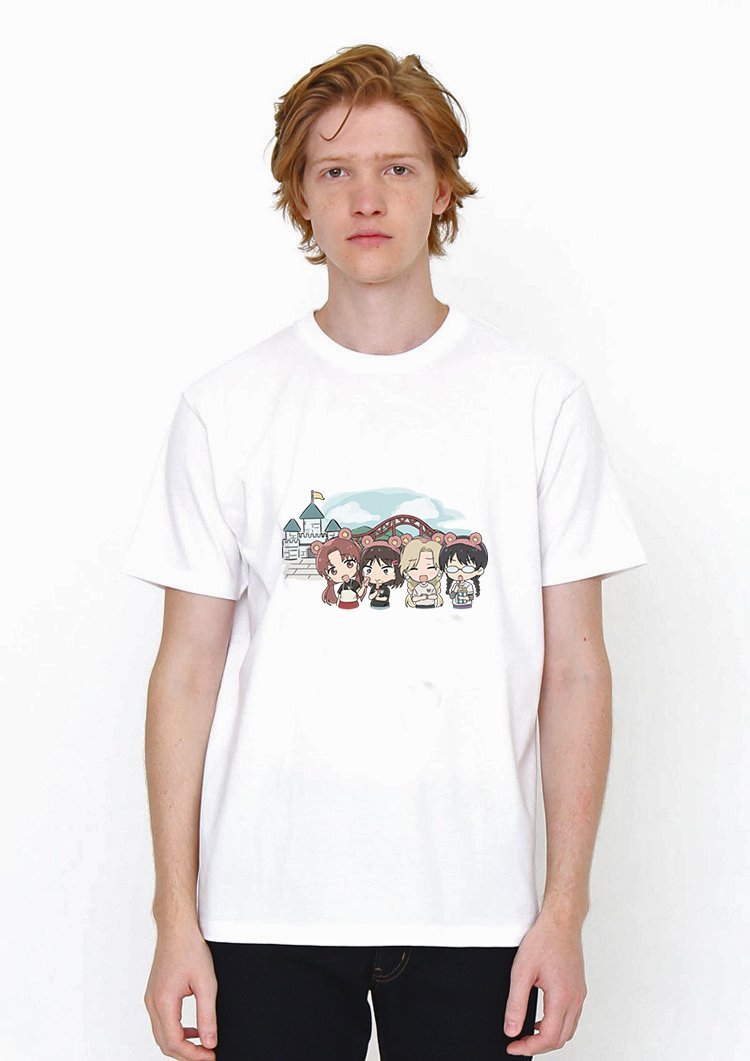 Skip and Loafer 3 White T Shirt Model