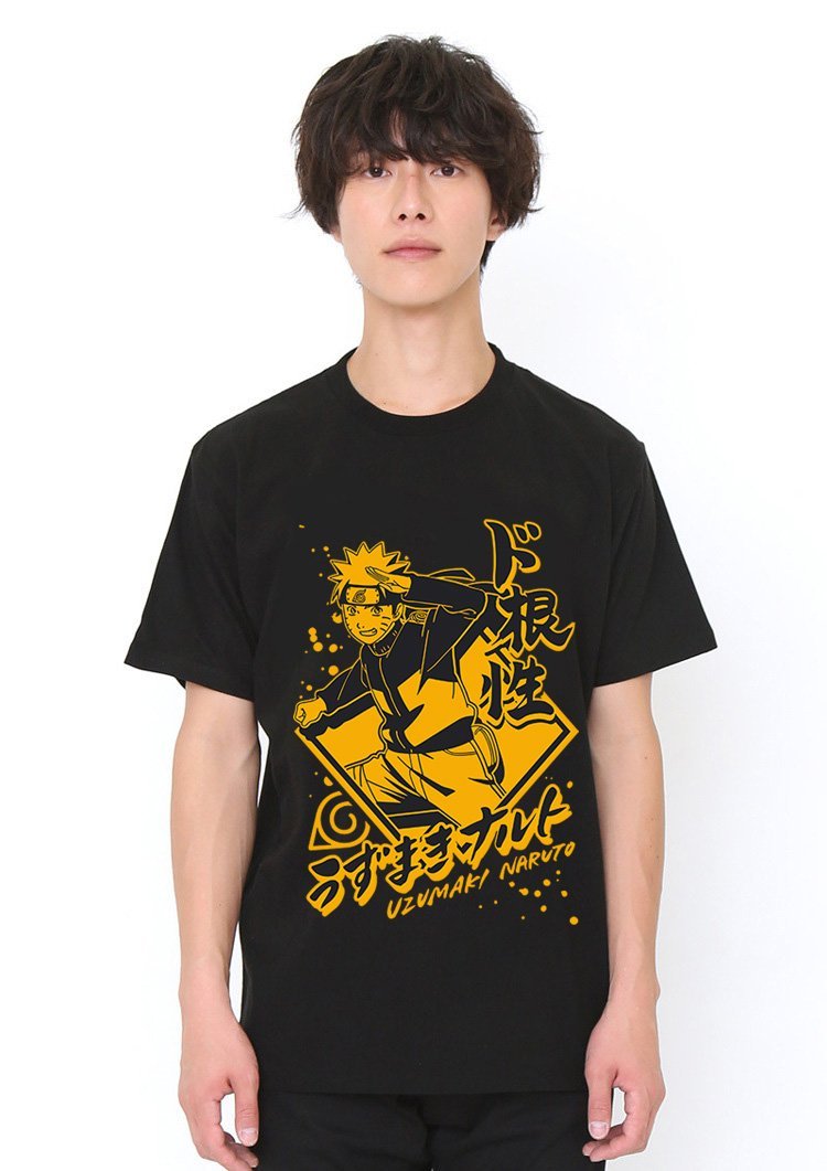 Uzumaki Naruto Black T Shirt Model