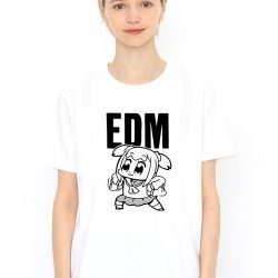 EDM White T Shirt Model