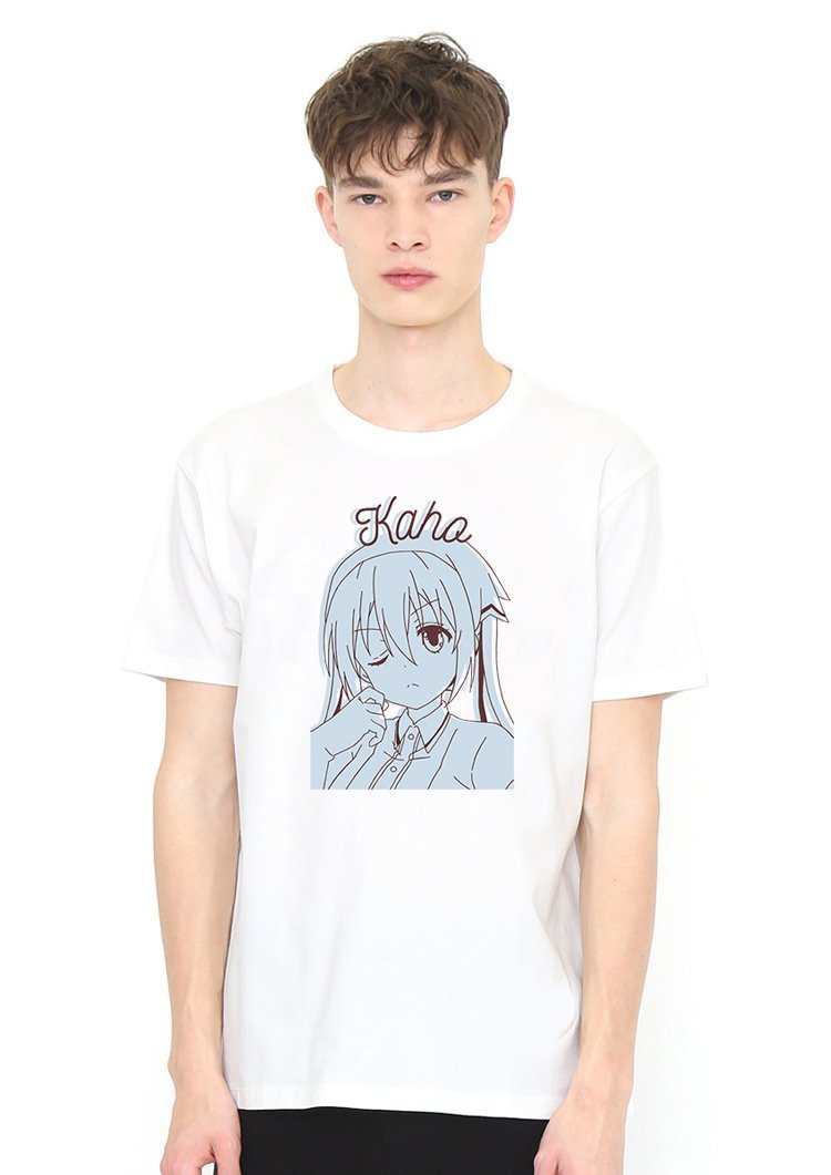 Kaho White T Shirt Model