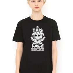 This Face Sucks Black T Shirt Model