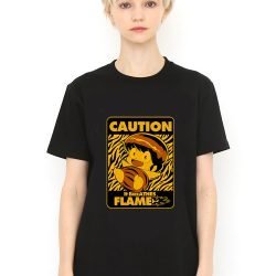 Breathes Flame Black T Shirt Model