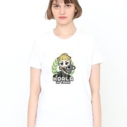 Koala in Tank White T Shirt Model