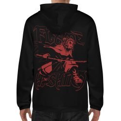 Flame Hashira Zip Hoodie Model Back