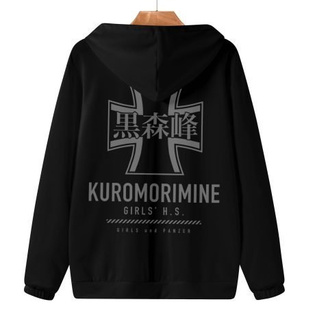 Girls und Panzer Zip-up Hoodie, Kuromorimine