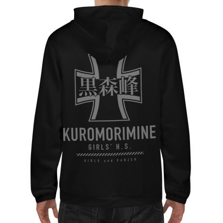 Girls und Panzer Zip-up Hoodie, Kuromorimine - Image 3