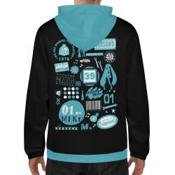 Miku Zip up Hoodie Back Model