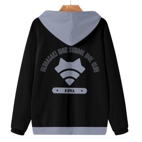 Love Live! Nijigasaki Zip-up Hoodie, Rina Tennoji