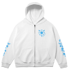 Sakura Zip Hoodie White