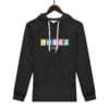 K On Logo Black Hoodie Thick Front