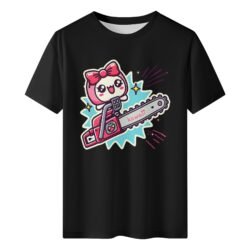 Kawaii Chainsaw 1 T Shirt Black