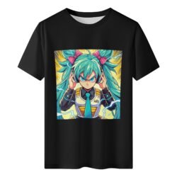 Miku Super Saiyan 1 T Shirt Black