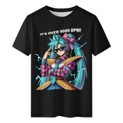 Miku Super Saiyan 3 T Shirt Black