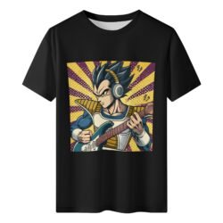 Vegeta Guitar T Shirt White