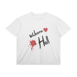 Welcome Hell Black Text Lightweight T Shirt