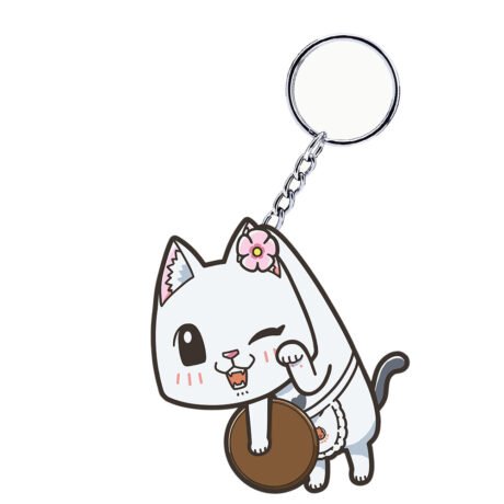 Red Cat Ramen Keychain, Hana