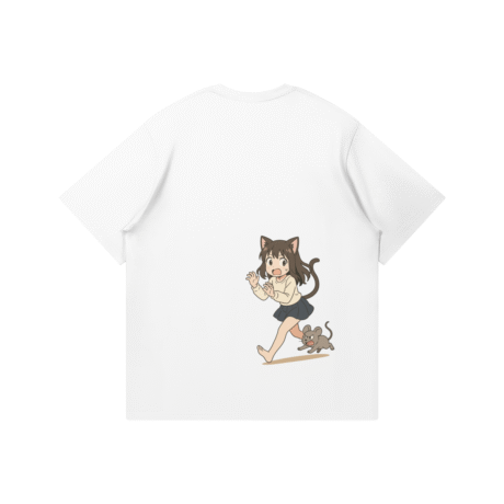 Kokoneko Cat Girl T-Shirt, Mouse Chase - Image 2