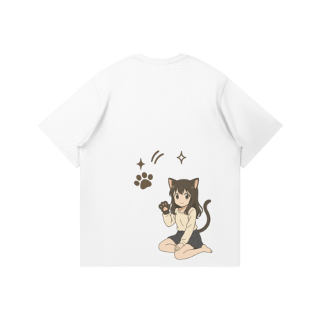 Kokoneko Cat Girl T-Shirt, Just Sitting There - Image 2