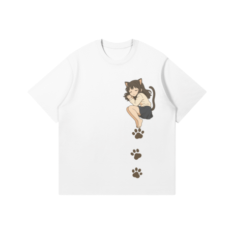 Kokoneko Cat Girl T-Shirt, Sleeping