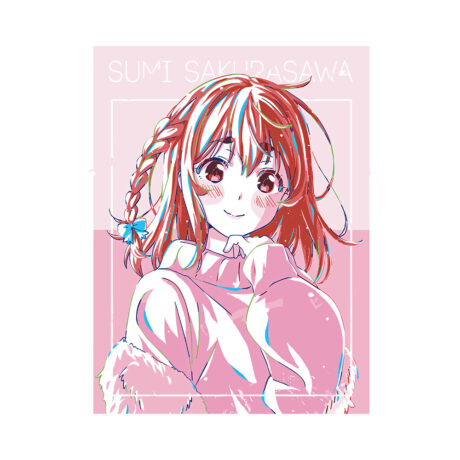 Rent A Girlfriend Heavyweight Anime T-Shirt, Sumi - Image 2