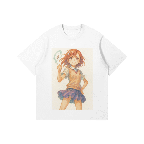 A Certain Scientific Railgun Watercolor Anime T-Shirt, Misaka Mikoto