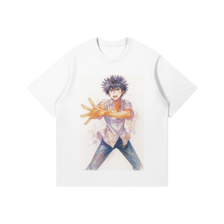 A Certain Scientific Railgun Watercolor Anime T-Shirt, Kamijou Touma