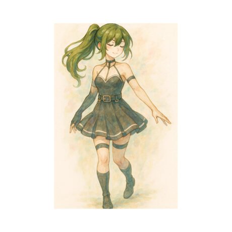 Frieren, Übel Watercolor Anime T-Shirt - Image 2