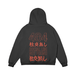 Otaku Zone, Social Life Not Found, Heavyweight Oversized Hoodie