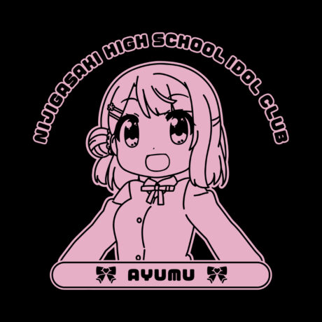 Nijiyon Oversized Cotton Anime T-Shirt, Ayumu - Image 2