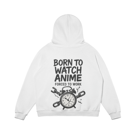 Otaku Zone, Born to Watch Anime, Heavyweight Oversized Hoodie