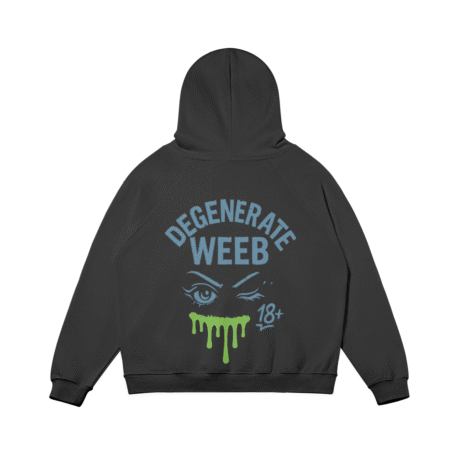 Otaku Zone, Degenerate Weeb, Heavyweight Oversized Hoodie