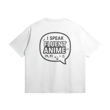 Otaku Zone, I Speak Fluent Anime, Oversized T-Shirt - Image 2