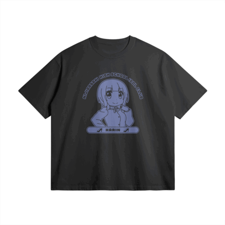 Nijiyon Oversized Cotton Anime T-Shirt, Karin