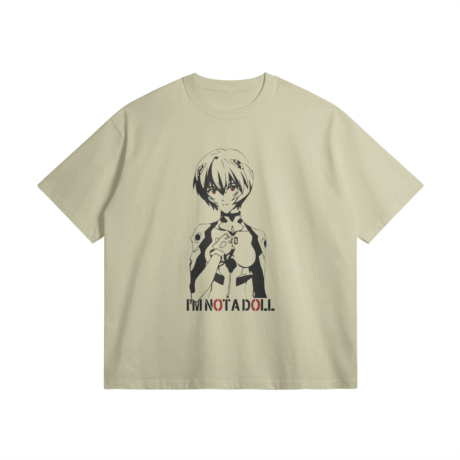 Ayanami Rei “I’m Not a Doll” T-Shirt – Oversized Heavyweight Evangelion Streetwear