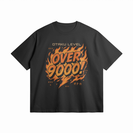 Otaku Zone, Otaku Level: Over 9000, Oversized T-Shirt
