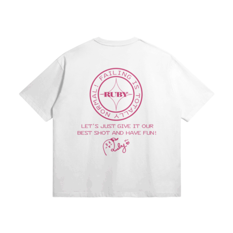 Oshi no Ko, Ruby Hoshino Oversized T-Shirt – B-Komachi Optimist Edition - Image 2