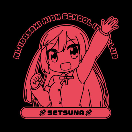 Nijiyon Oversized Cotton Anime T-Shirt, Setsuna - Image 2