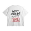 Went Outside no subtitles Heavyweight Cotton T Shirt