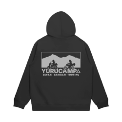 BariBari Touring Gray Drawstring Hoodie Back