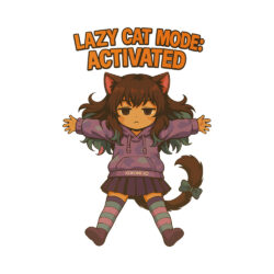 Kokoneko Lazy Cat Mode Art Preview