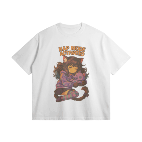 Kokoneko Catgirl Oversized T-Shirt, Nap Mode Activated