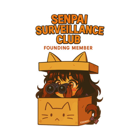 Kokoneko Catgirl Oversized T-Shirt, Senpai Surveillance Club - Image 2