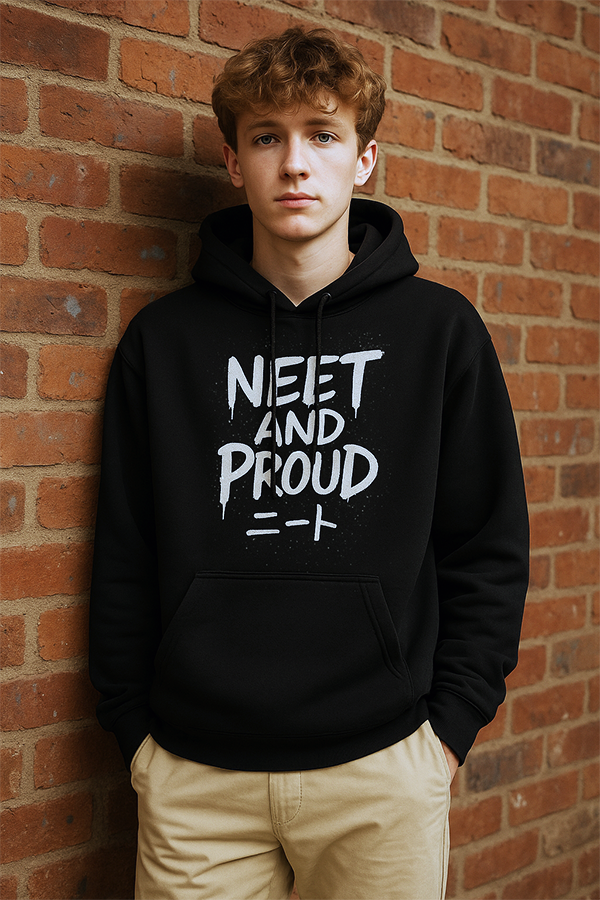 NEET And Proud Cotton Hoodie Model Otaku Zone, NEET and Proud Hoodie - Image 2
