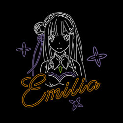 Neon Emilia Art Preview